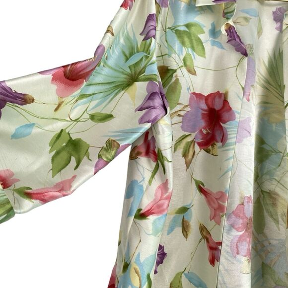 Dress Barn Womens Yellow Floral Cover Up Suit Jacket Size 16W 497 - Picture 5 of 12